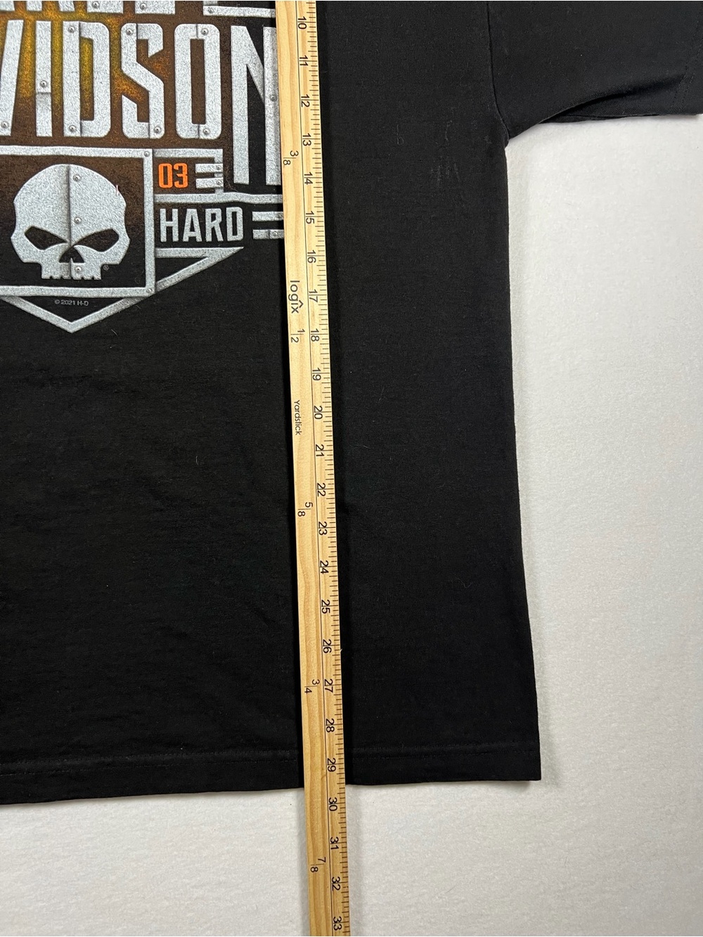 Harley Davidson Motor Cycles Black Gold Black Mens Short Sleeve Shirt Size XL - Picture 6 of 9